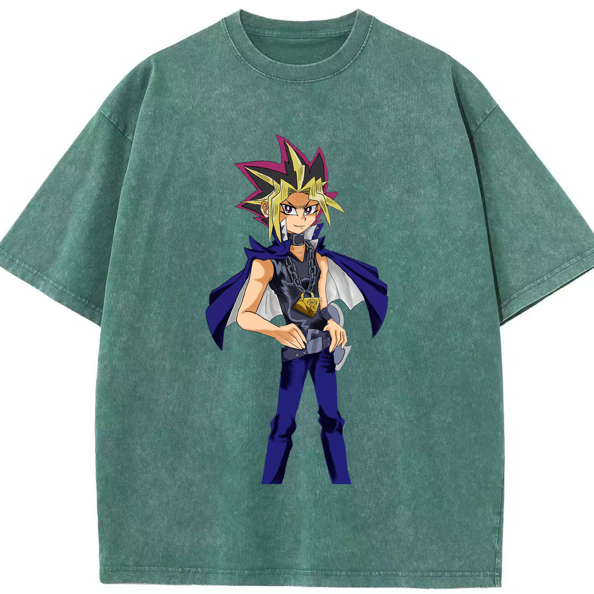 （画像用） 遊☆戯☆王 Yu-Gi-Oh! 綿100% ヴィンテージ風 半袖Tシャツ（フロントプリント）